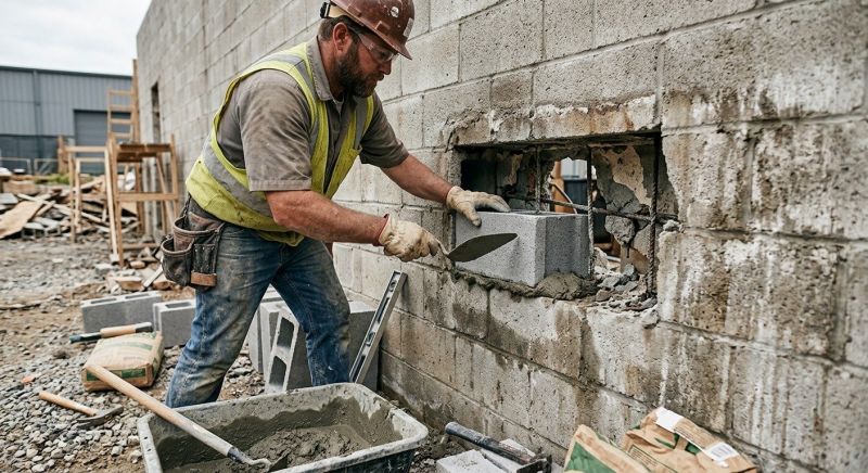Cinder Block Wall Repair in Holiday, FL