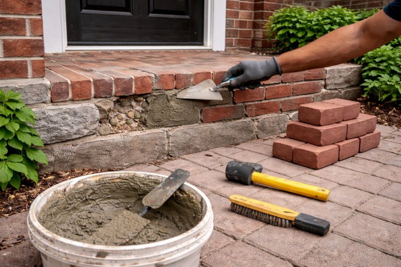 Entryway Brick Repair in Pasco County, FL