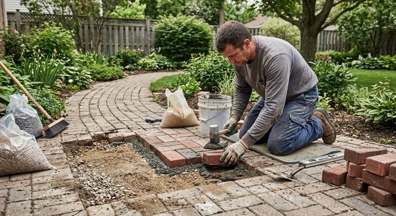 Entryway Brick Repair in Pasco County, FL