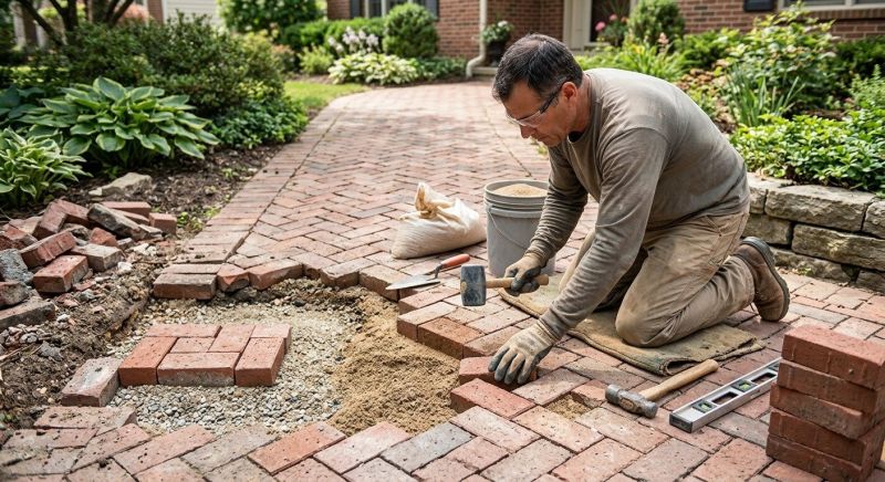 Entryway Brick Repair in Pasco County, FL
