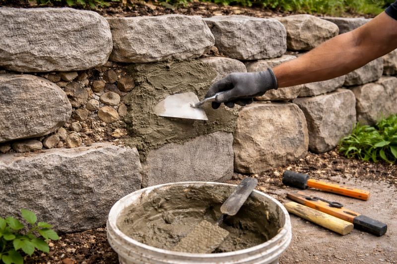 Stone Wall Repair in Spring Hill, FL